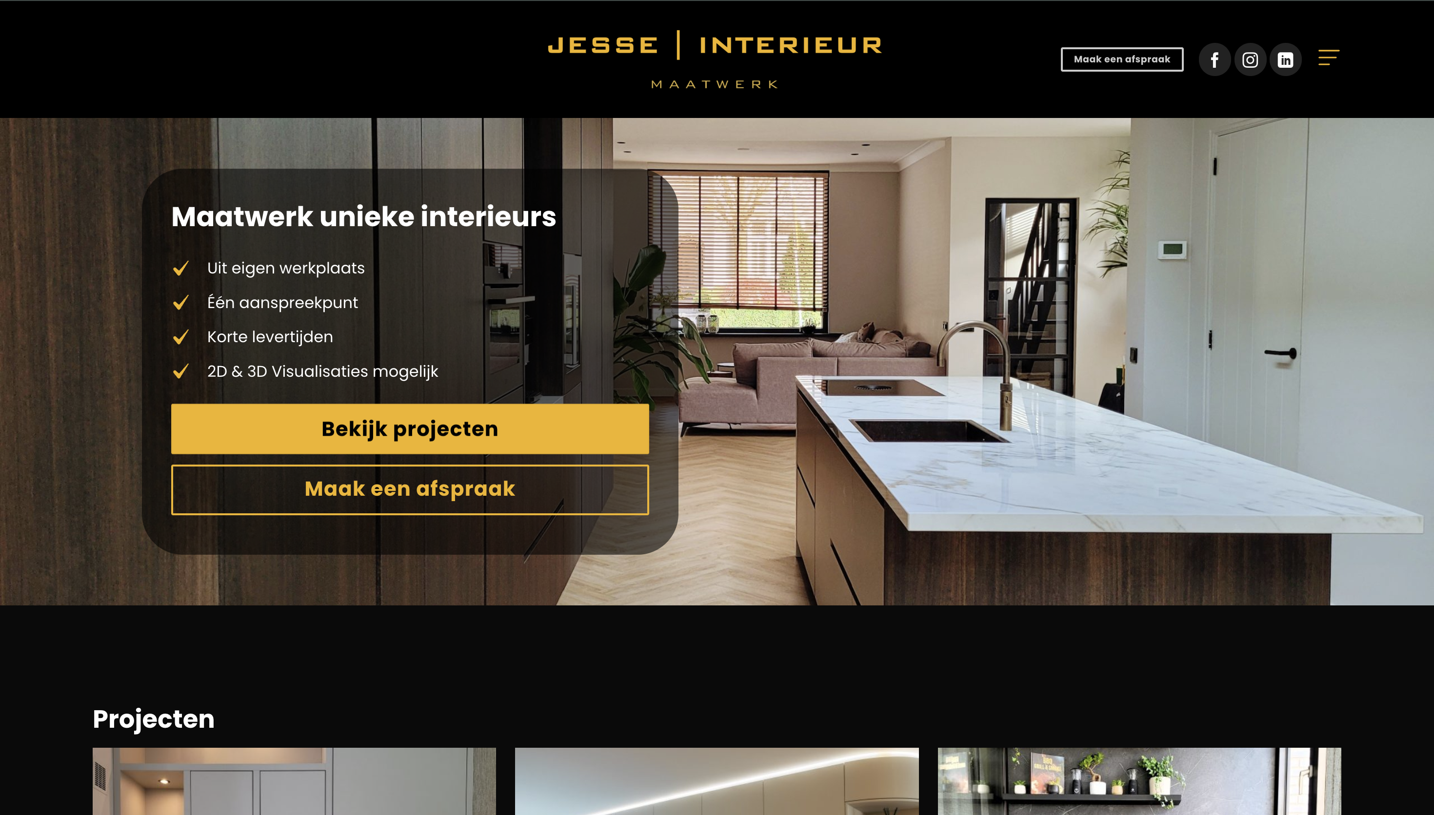 Jesse Interieur website gebouwd door BYB Advertising